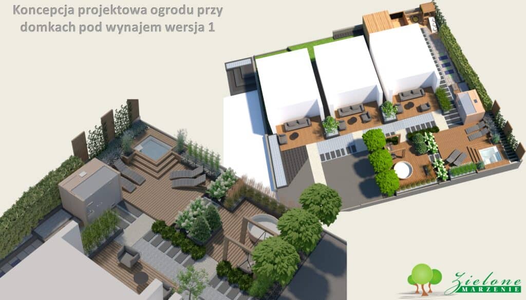 Projekt ogrodu nad morzem.